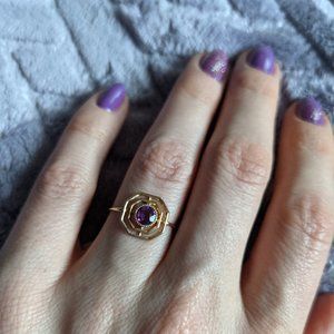 💘SALE💝 Art Deco Amethyst Converted Stickpin Ring